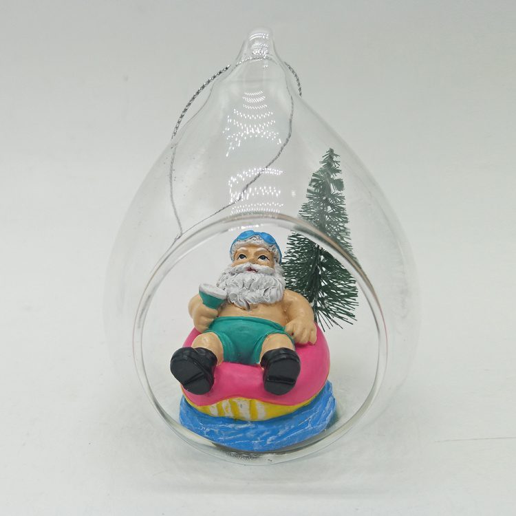 Hand Painting Christmas Tree Hanging Glass Christmas Ornaments