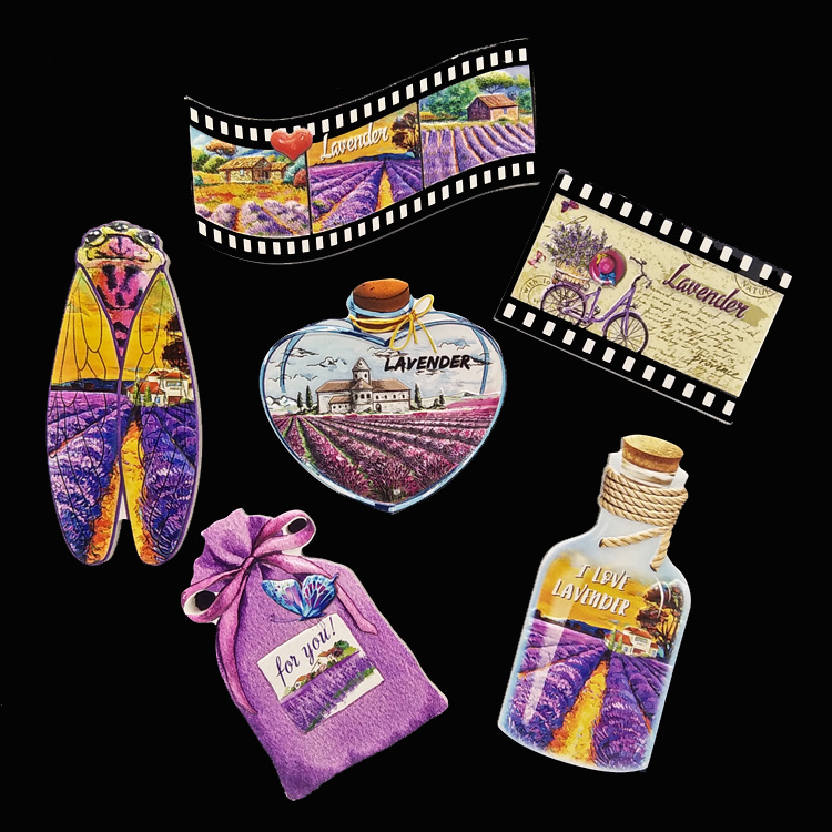 Custom French Lavender Souvenir Design Resin Printed Fridge Magnets