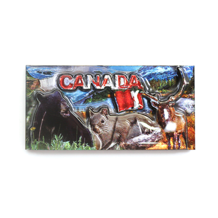 Custom Wood Epoxy Canada Fridge Magnet for Travel Souvenir