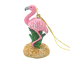 Wholesale Resin Pink Flamingo Christmas Ornament