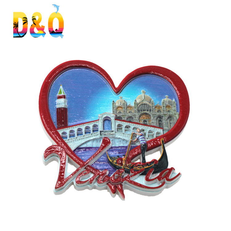 Custom 3D Printing Country City Resin Souvenir Magnet Italy Venezia Souvenir Fridge Magnet