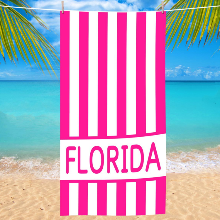 Custom logo Print extra Large Microfiber Tropical Turtles Beach Towel