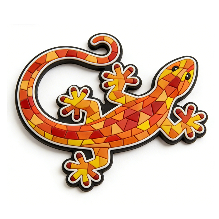 Custom Design Rubber Soft PVC Lizard Barcelona Spain Souvenir Fridge Magnet