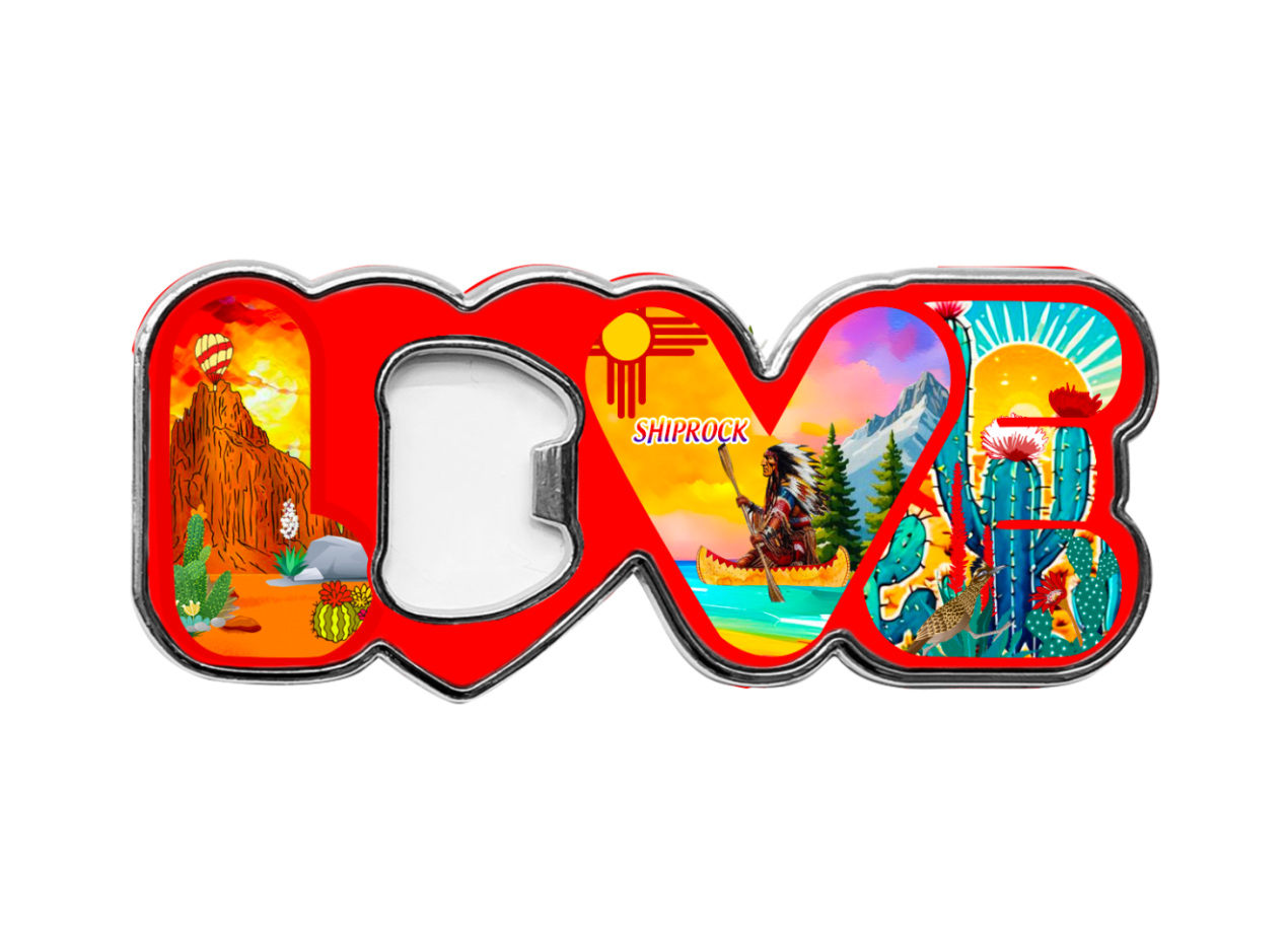 Factory Custom Logo MDF Wood Indian Shiprock USA New Mexico Souvenir Gifts Fridge Magnet