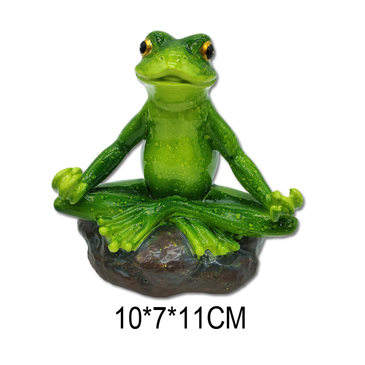 Wholesale Animal Creative Home Decor Funny Yoga Frog Statue Resin Frog Figurine