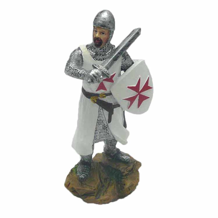 Wholesale Custom Polyresin Craft Tourist Souvenir Crusader Knight Figurine Ornament Resin Crusader Statues