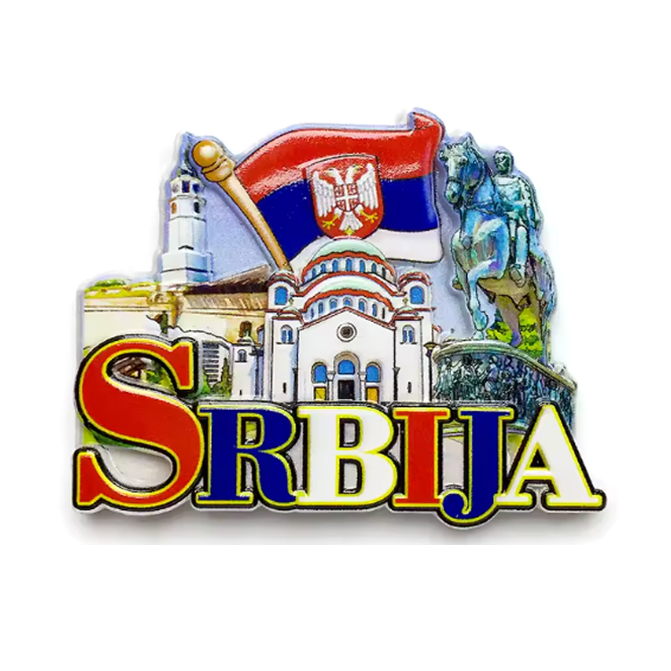 Customized Logo Personalized Unique Travel Gift Resin Georgia Batumi Souvenir Fridge Magnet