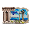 Customized Logo Resin Portara Naxos Greek Islands Souvenir Fridge Magnet Magnet