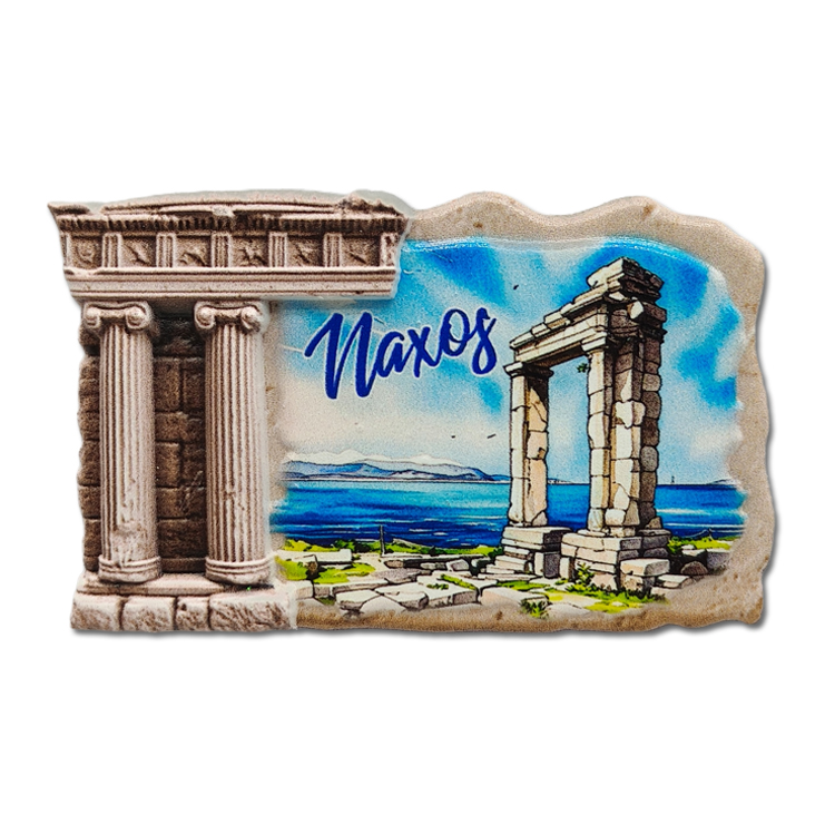 Customized Logo Resin Portara Naxos Greek Islands Souvenir Fridge Magnet Magnet