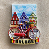 Customized Logo Resin Printing City Landscape Belgium Souvenir Gent Fridge Magnet