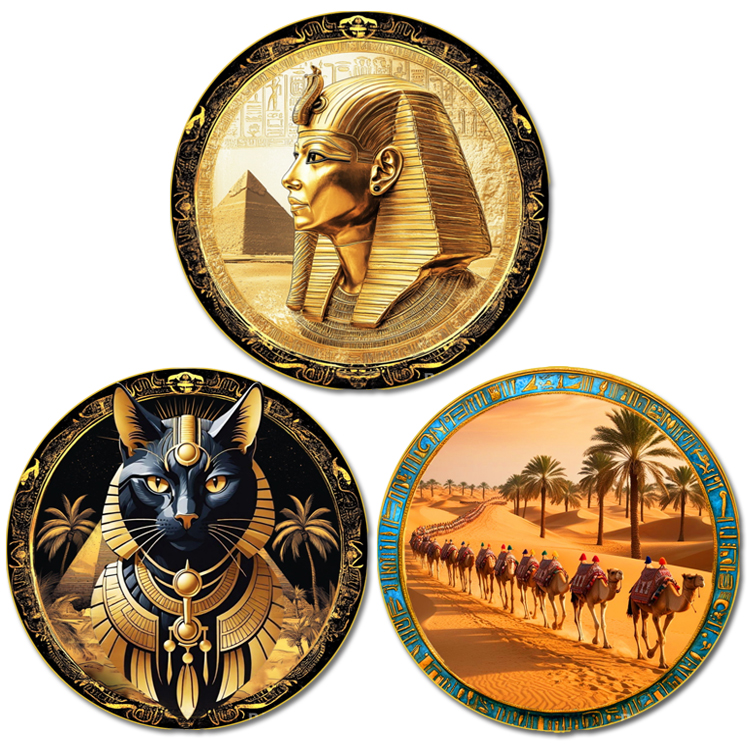 Custom Resin Printed Egypt Pyramid Magnet Ancient Egypt Souvenir Fridge Magnets