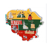 Customized Resin Printed Travel Souvenir Crafts Nida Palanga Vilnius Lithuania Souvenir Fridge Magnet