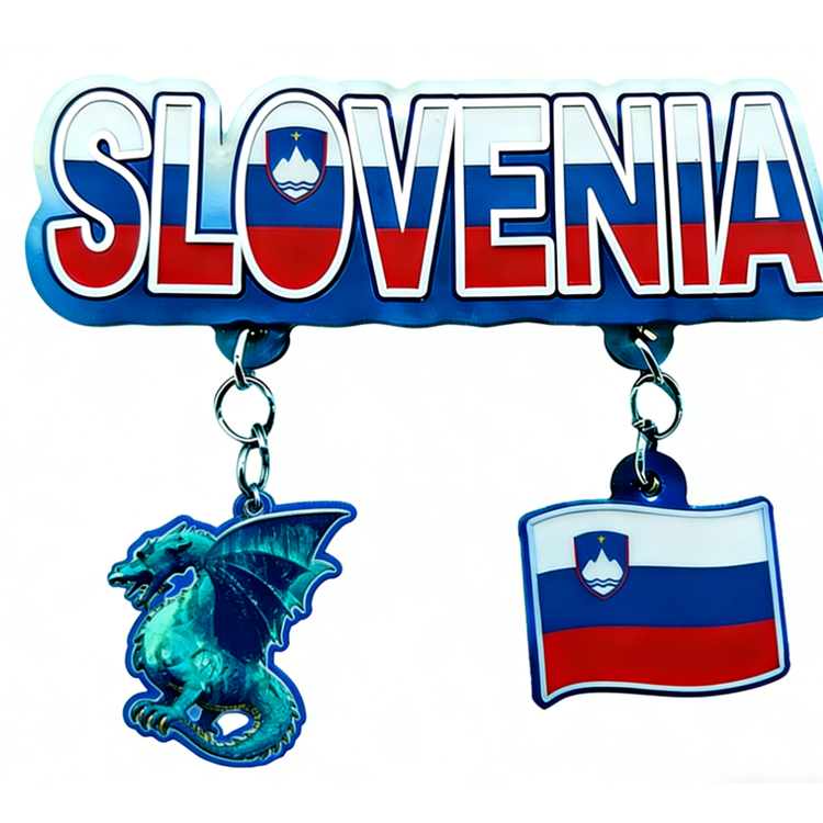 Custom Design Wooden Refrigerator Sticker Landmark Dragon Bridge Ljubljana Slovenia Souvenir Fridge Magnet