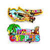 Factory Custom Logo Cyprus Souvenir Beach Wooden Refrigerator Magnet Cyprus Fridge Magnet