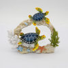 Handmade Home Decoration Resin Craft Coral Turtle Statue