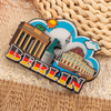 Factory Custom Logo Epoxy Wood Wooden German Deutschland Souvenir Magnet Berlin Germany Souvenir MDF Fridge Magnet