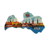 Factory Custom Logo Printing Resin Riga Latvia Souvenir Fridge Magnet