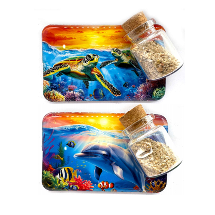 Factory Custom Logo Epoxy Wood Crab Magnet Australia Beach Souvenir Fridge Magnet