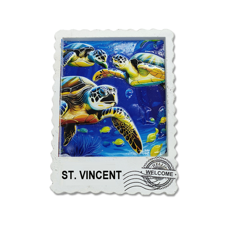 Custom Logo Resin Caribbean Beach Souvenir Antilles Island Saint Vincent St.Vincent Souvenir Fridge Magnet