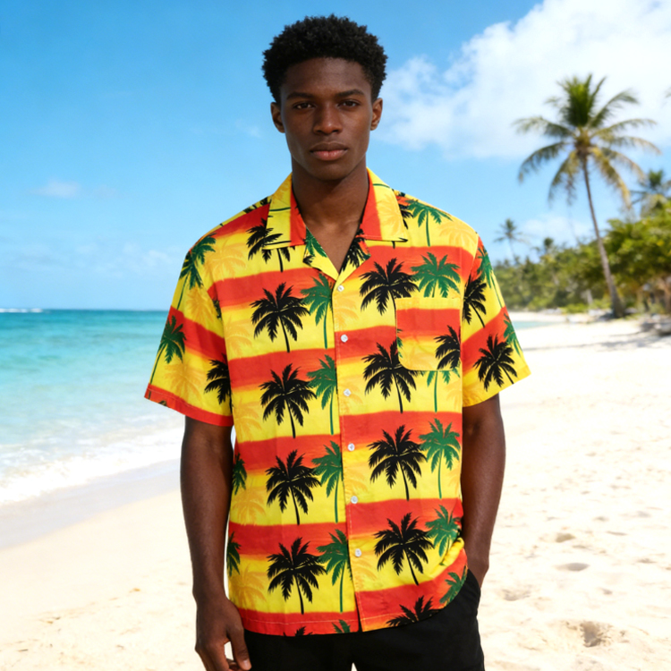 Wholesale Customized Logo Souvenir Tropical Seaside Summer Breathable Dolphin Turtle Beach Shirt