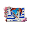Custom Logo Resin Greek Island Halkidiki Rhodes Greece Souvenir Fridge Magnet