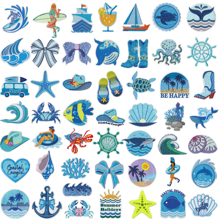 Wholesale Customized Logo Design Countries City Souvenir Iron on Patches Custom Embroidered Patch