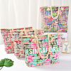 Customized Logo Printing Canvas Handbag Women Summer Letter Foam Beach Bag