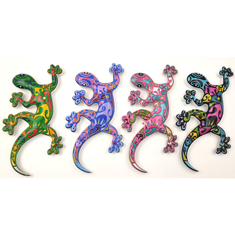 Custom Souvenir Spain Lizard Fridge Magnet Resin Printing Gecko Magnet