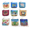 Custom Printing Pattern Tourist Beach Souvenir PU Leather Coin Pouch Turtle Coin Bag Wholesale