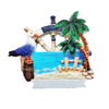 Beach Scenery Custom Logo Printing Resin Boracay Philippines Tourist Souvenir Fridge Magnet