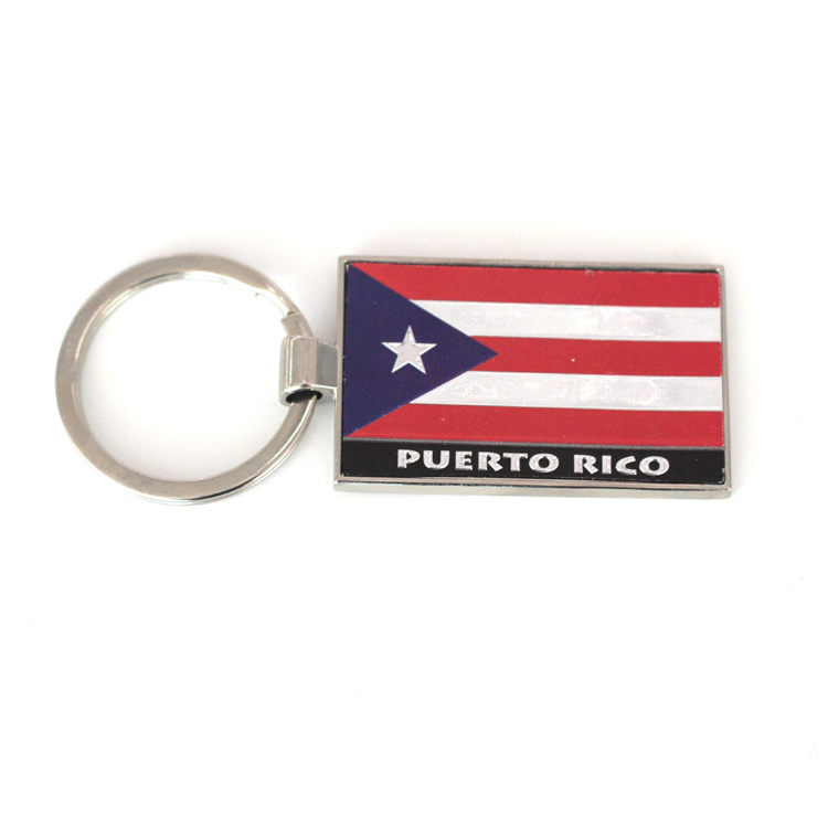 Custom Alloy Tourist Souvenir Country Flag Keychain