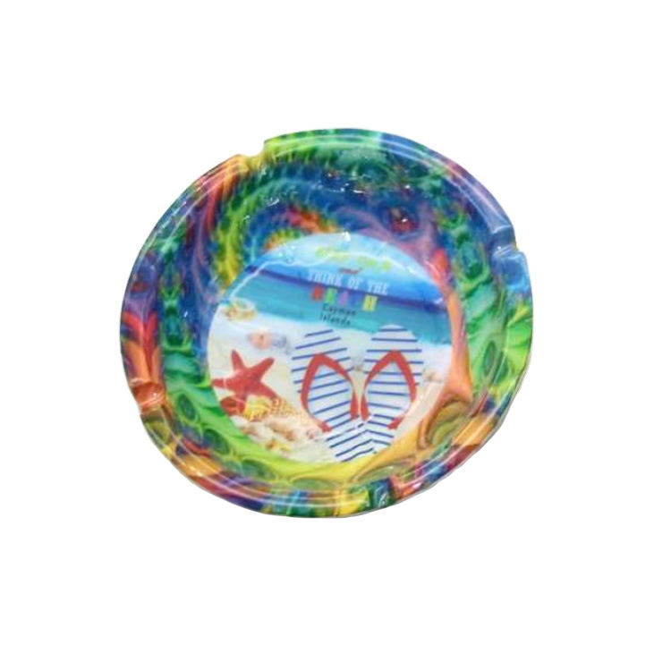 Wholesale Custom Ocean Style Beach Souvenir Resin Heart Shaped Ashtray