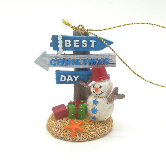 Custom Resin Personalized Beach Hand Painted Christmas Ornament