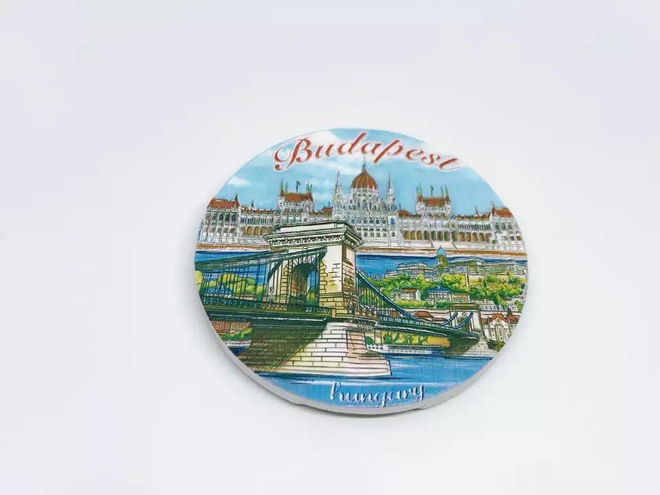 Custom Resin 3D Printing Tourist City Views Hungary Budapest Souvenir Fridge Magnet