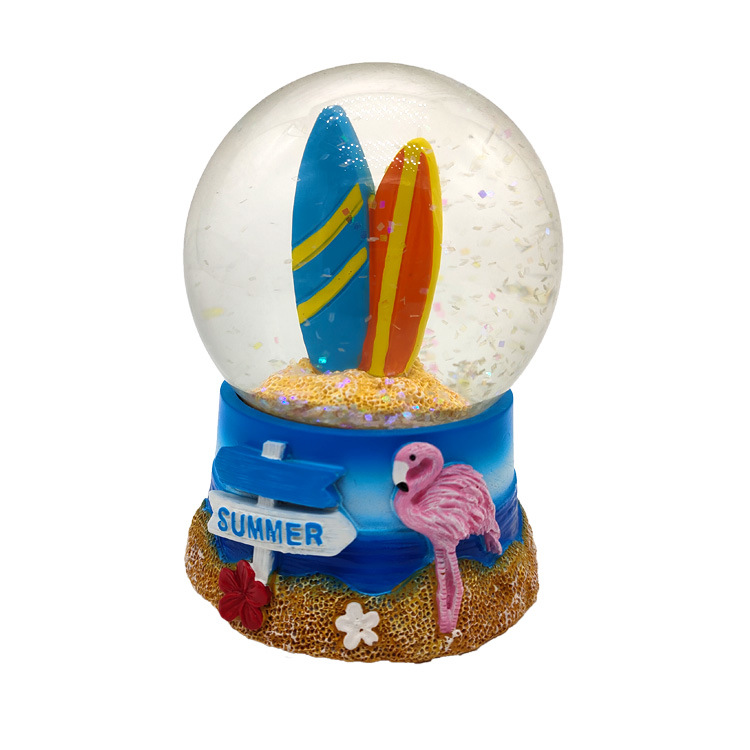 Tropical Saint Martin Beach Resin Tourist Souvenir Items St. Maarten Souvenir Snow Globe