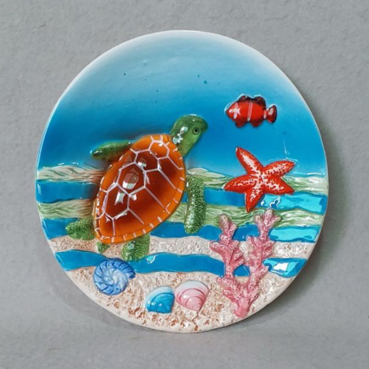 Wholesale Hand Painted Ocean Beach Turtle Souvenir Ceramic Ashtray