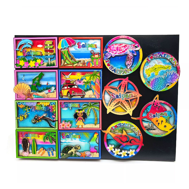 Factory Wholesale Custom Shape MDF Fridge Magnet Epoxy Wood Beach Souvenir Crab Magnet