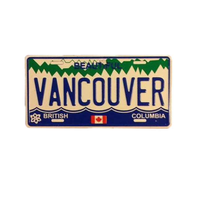 Customized Logo Metal Mini License Plate Gift Canada Souvenir Fridge Magnet