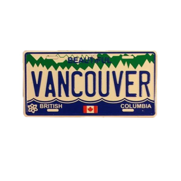 Customized Logo Metal Mini License Plate Gift Canada Souvenir Fridge Magnet