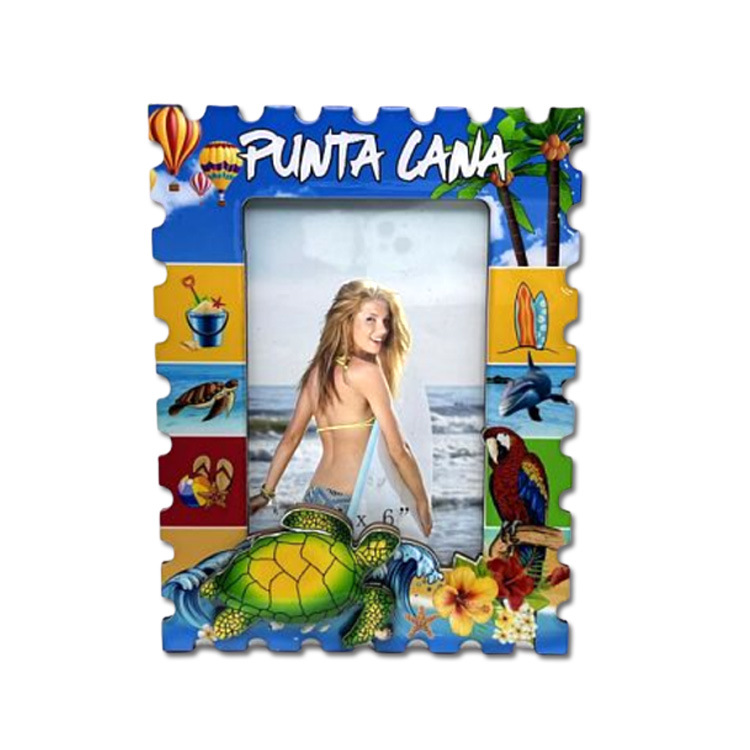 Custom Logo Punta Cana Beach Tourist Souvenir Wood Photo Frame