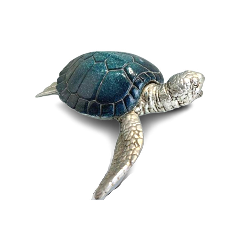 Wholesale Animal Statue Beach Blue Sea Turtle Resin Figurine for Home Decor