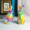 Modern Cute Resin Crafts Home Living Room Desktop Decorations Resin Rabbit Statue Colorful Rabbit Figurine