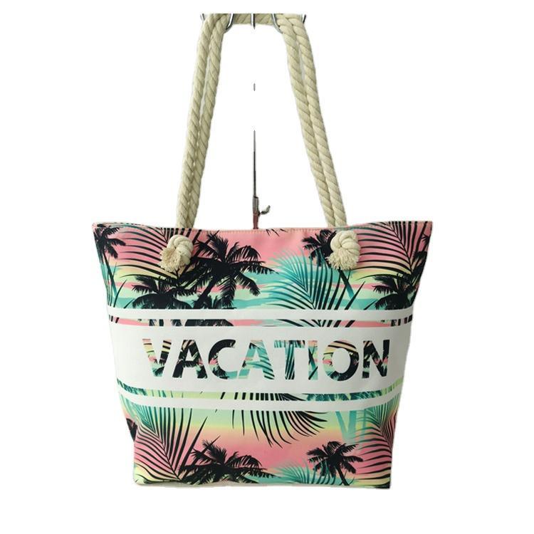 Custom Print Canvas Beach Tote Bag Bahamas Souvenir Bags