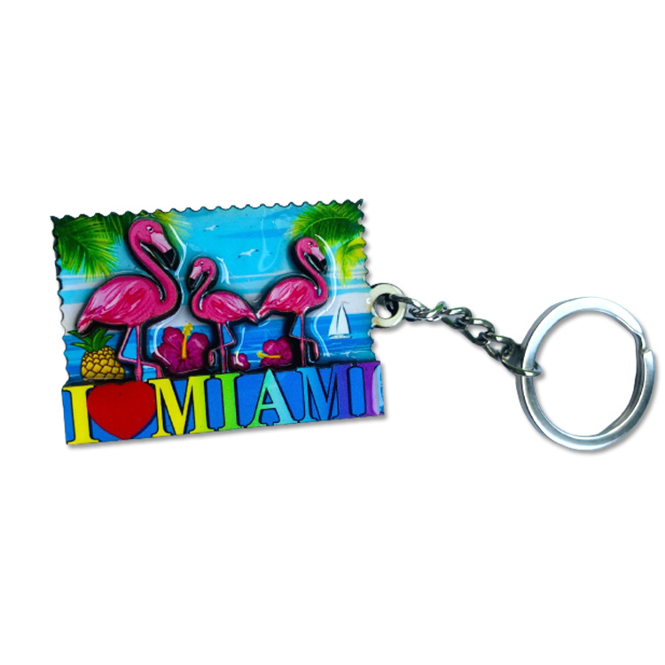 Wholesale Wood MDF Beach Malaysia Souvenir Keychain