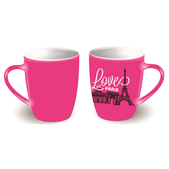 Custom Colorful Ceramic Souvenirs Paris Cup Mugs