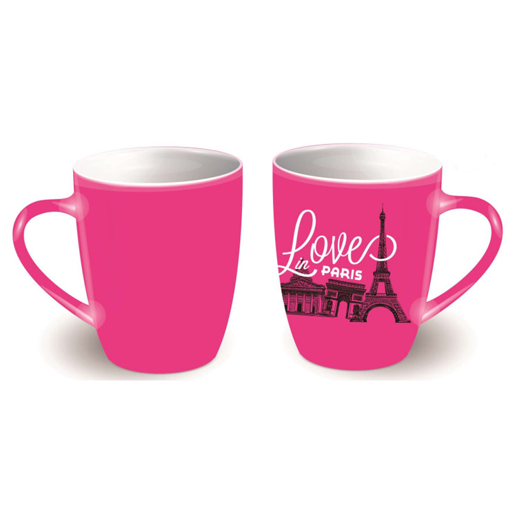 Custom Colorful Ceramic Souvenirs Paris Cup Mugs