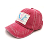 Custom Logo Washed Distressed Patch Embroidered Baseball Cap