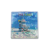 New Design Beach Souvenir Gift Cute Quicksand Glitter Bling Folding Pocket Mirror Custom Logo