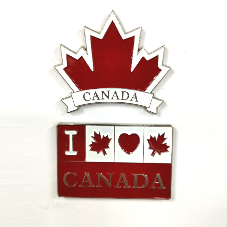 Custom Country Metal Enamel Fridge Magnet Canada Souvenir Magnet