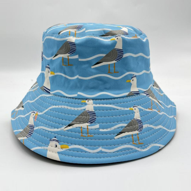 Summer Fashion Designer Reversible Custom Printed Pattern Bucket Hat